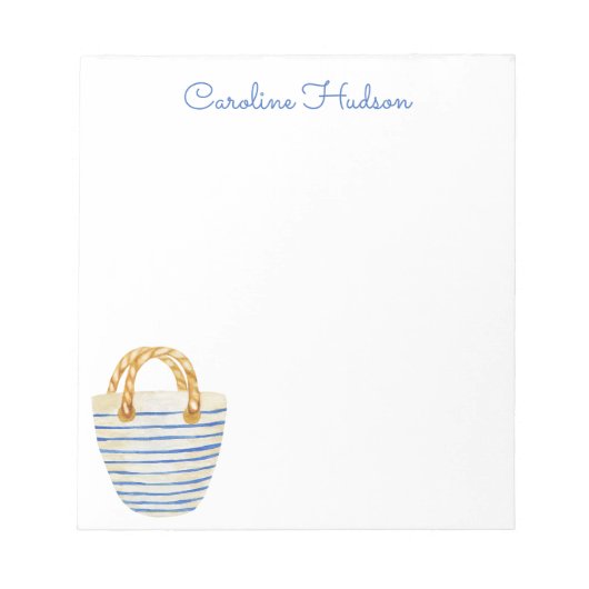 Bloc-note Sac de plage Watercolor (Devant)