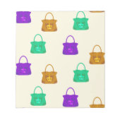 Bloc-note Sacs à main colorés motif (Devant)