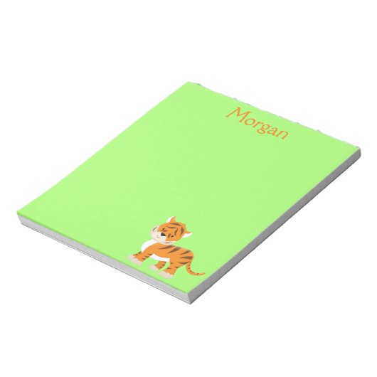 Bloc-note Safari Tiger vert (Tourné)