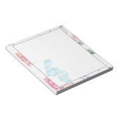Bloc-note Sage-femme | Bordure Aquarelle Rose (Incliné)