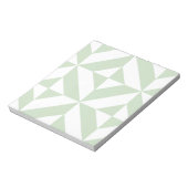 Bloc-note Sage Green Geometric Deco Cube Pattern (Tourné)