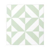 Bloc-note Sage Green Geometric Deco Cube Pattern (Devant)
