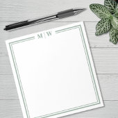 Bloc-note Sage Green Monogram