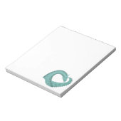 Bloc-note Sage vert coeur dragon sur blanc (Tourné)