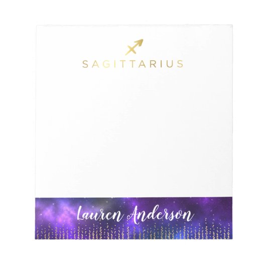 Bloc-note Sagittarius Astrologie Poster It NotePad (Devant)
