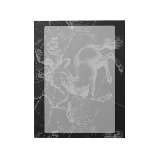 Bloc-note Sagittarius Constellation Hevelius Map on Black (Tourné)
