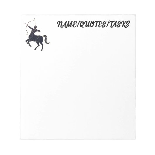 Bloc-note Sagittarius Constellation Line Art – Cosmic Zodiac (Devant)