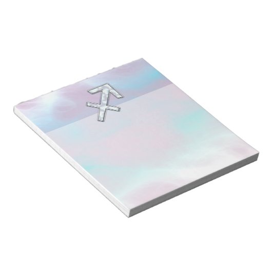 Bloc-note Sagittarius Zodiac signe sur Mère de style perle (Incliné)