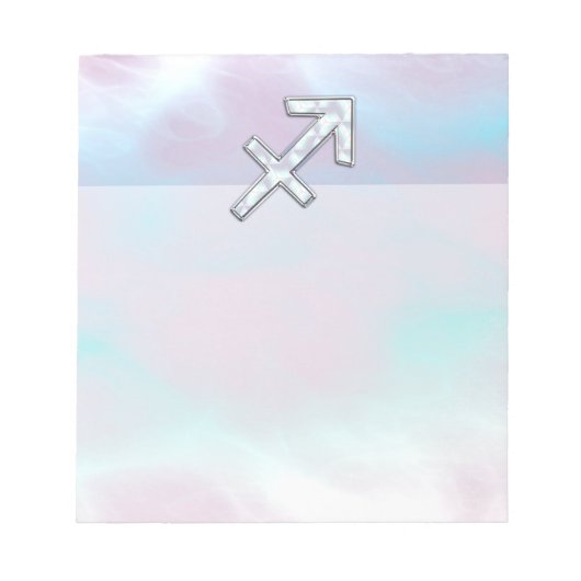 Bloc-note Sagittarius Zodiac signe sur Mère de style perle (Devant)