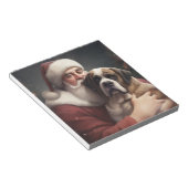 Bloc-note Saint Bernard avec le Père Noël Fête de Noël (Incliné)