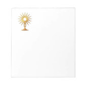 Bloc-note Saint Eucharistie dans un Ostensoir doré (Devant)