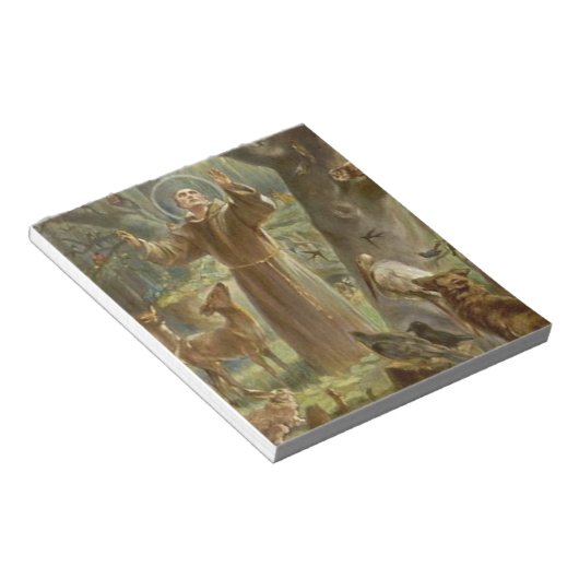 Bloc-note Saint François d'Assise Entouré d'animaux (Incliné)