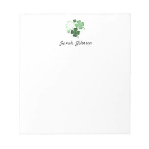 Bloc-note Saint-Patrick personnalisé Trèfle