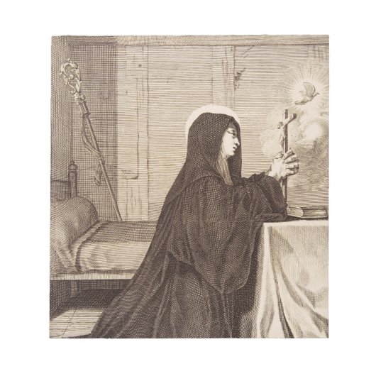 Bloc-note Saint Scholastica Patroness of school (Devant)