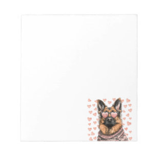 Bloc-note Saint-Valentin Chien Berger Allemand