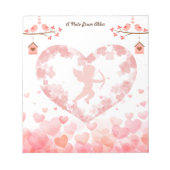 Bloc-note Saint Valentin Cupids mignons et Coeurs rouges (Devant)
