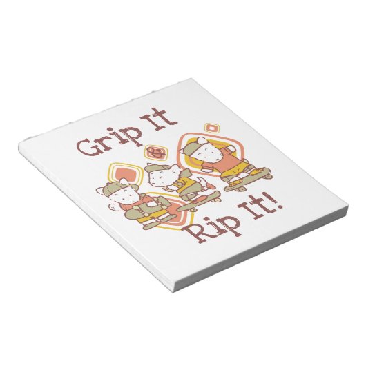 Bloc-note Saisissez-le et déchirez-le faisant de la planche  (Incliné)