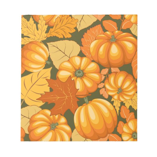 Bloc-note Saison d'automne Halloween Citrouille Motif (Devant)