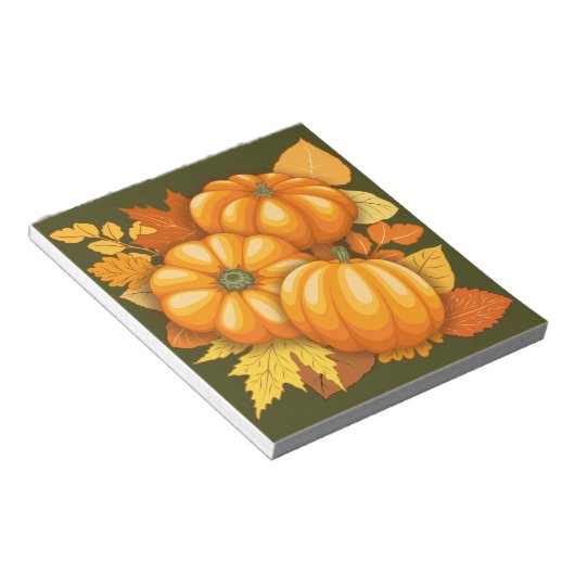 Bloc-note Saison d'automne Halloween Citrouille Motif (Incliné)
