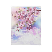 Bloc-note Sakura rose sur la peinture Arrière - plan (Tourné)