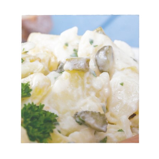Bloc-note Salade de pommes de terre avec saucisses et moutar (Devant)