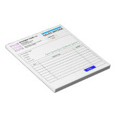 Bloc-note Sales Invoice Booklet (Name & Logo) Personalized  (Incliné)