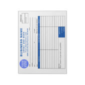Bloc-note Sales Invoice Form Custom Printed with Your Info (Tourné)