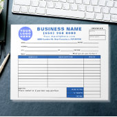 Bloc-note Sales Invoice Form Custom Printed with Your Info