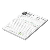 Bloc-note Sales Invoice Receipt | Company / Business Logo (Tourné)