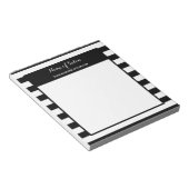 Bloc-note Salon tendance Black White Stripes Coiffure et bea (Incliné)