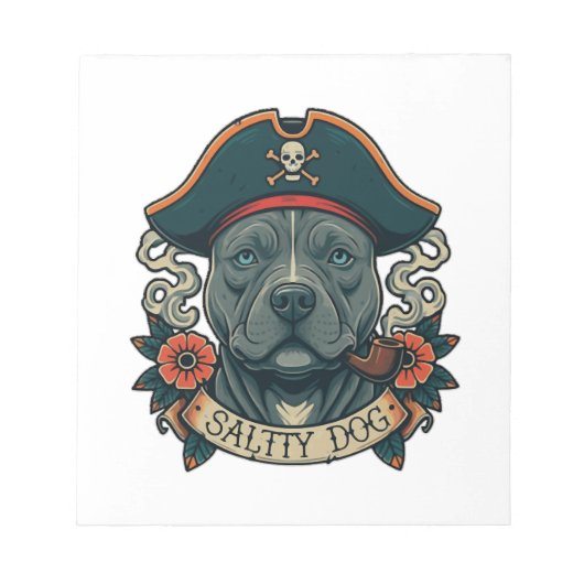 Bloc-note Salty Dog Pitbull (Devant)