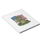 Bloc-note Salut de tortue patriotique Vector Design_1 (Incliné)