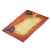 Bloc-note Salutation de vieux parchemin d'Halloween (Incliné)