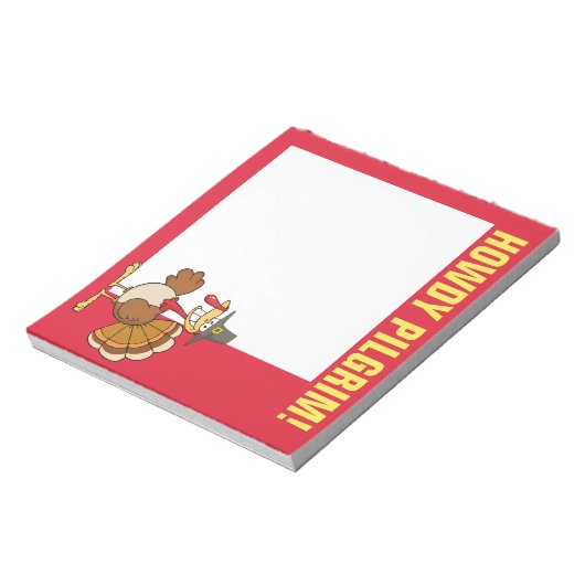 Bloc-note Salutations de la journée d'action de grâces Turqu (Tourné)