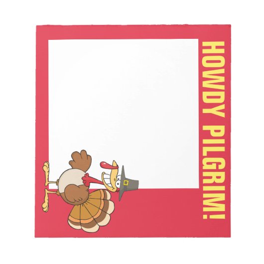 Bloc-note Salutations de la journée d'action de grâces Turqu (Devant)