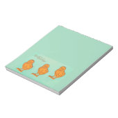 Bloc-note Salutations de Pâques Chicks Vert (Tourné)