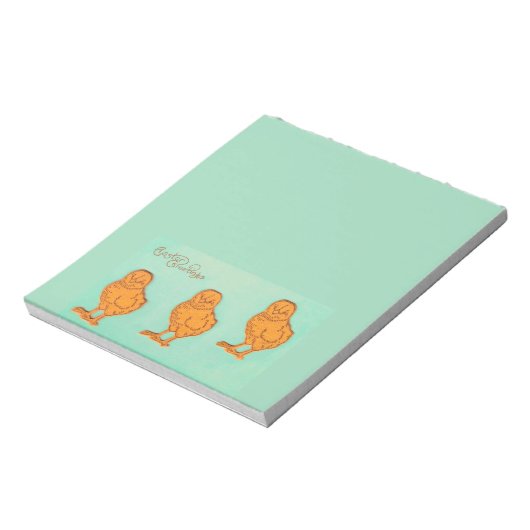 Bloc-note Salutations de Pâques Chicks Vert (Tourné)