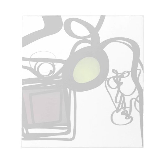 Bloc-note Salutations de Philydion : Abstrait noir & blanc (Devant)