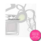 Bloc-note Salutations de Philydion : Abstrait noir & blanc