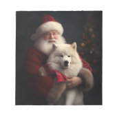 Bloc-note Samoyé Avec Noël Festif Du Père Noël (Devant)