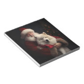 Bloc-note Samoyède avec le Père Noël Noël Festif (Incliné)