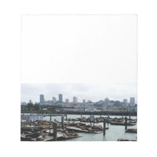 Bloc-note San Francisco et Pier 39 Sea Lions City Skyline