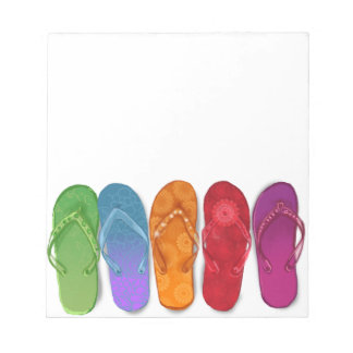 Bloc-note Sandales colorées Flip-flops beach party