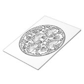 Bloc-note Sandcastle Beach Mer Mandala Coloration Livre Pad (Incliné)