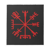 Bloc-note Sang Rouge Vegvísir (Viking Compass) (Devant)
