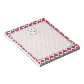 Bloc-note Sangria Carrelage rouge marocain avec Monogramme p (Incliné)