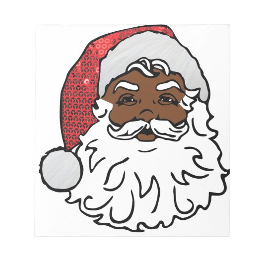 Bloc-note santa claus noir (Devant)