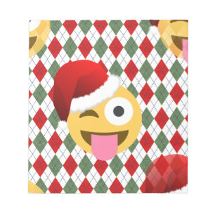 Bloc-note santa claus wink emoji