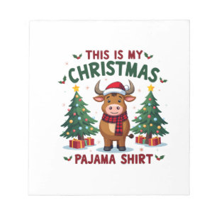 Bloc-note Santa Cow Xmas Tree Lights This Is My Christmas Pa