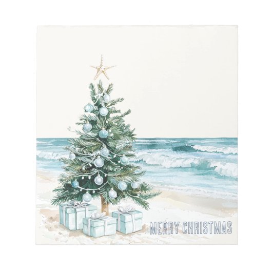 Bloc-note Sapin de Noël de Blue Beach (Devant)